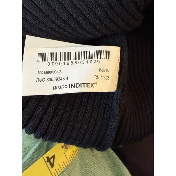 NWT Zara Body Con Ribbed Midi Dress Sz S - Picture 9 of 9